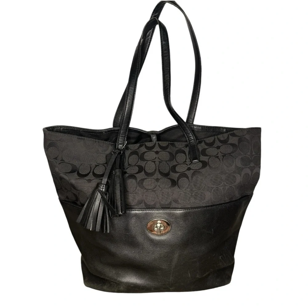 バッグ Coach Signature Legacy Tote Bag turnlock COACH Totebag Legacy Turn Lock Signature Coach legacy turnlock